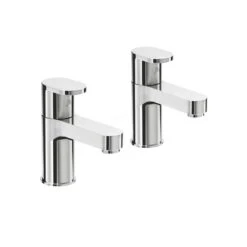Essential Osmore Basin Pillar Taps Chrome