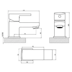 Essential Paron Mini Basin Mixer With Click Waste Matt Black -Home Bathroom essential et1109 3