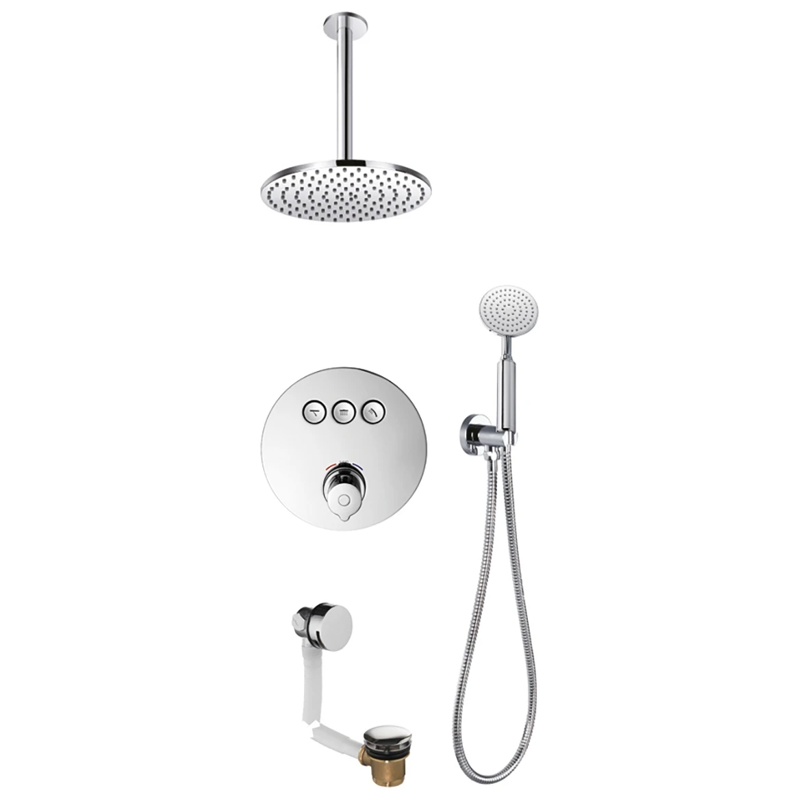 Flova Allore GoClick 3 Way Shower Set With Overflow Filler 3 Flova Allore GoClick 3 Way Shower Set With Overflow Filler