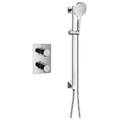 Flova Annecy Thermostatic 1 Outlet Shower Valve With Slide Rail Kit