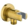 Flova Wall Outlet Elbow With Handset Holder Brushed Brass -Home Bathroom flova bb ki120a