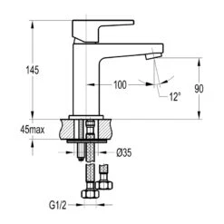 Flova Dekka Cloakroom Single Lever Basin Mixer With Waste -Home Bathroom flova desbas 2