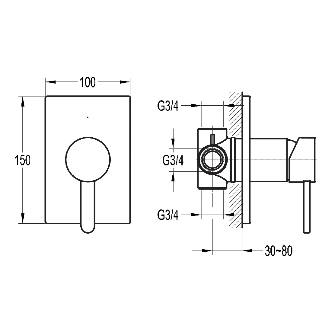 Flova Essence Concealed Manual Shower Mixer 4 Flova Essence Concealed Manual Shower Mixer - Image 2