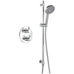Flova Levo Thermostatic 1 Outlet Shower Valve With Kit Round