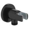 Flova Levo Wall Outlet Elbow With Handset Holder Matt Black -Home Bathroom flova mb ki120a