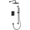 Flova Levo Thermostatic 2 Way Shower Set Matt Black -Home Bathroom flova mb lvt2wpk2 sq