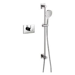 Flova Str8 Thermostatic Shower With GoClick Slide Rail Kit