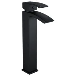 Frontline Aquaflow Onyx Black Tall Basin Mixer