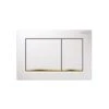 Geberit Omega30 Flush Plate White & Gold -Home Bathroom geberit 115080kk1