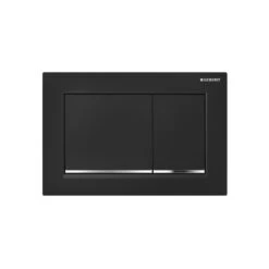 Geberit Omega30 Flush Plate Black & Gloss Chrome