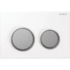 Geberit Omega20 Flush Plate White & Matt Chrome -Home Bathroom geberit 115085kl1