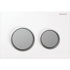 Geberit Omega20 Flush Plate White & Matt Chrome