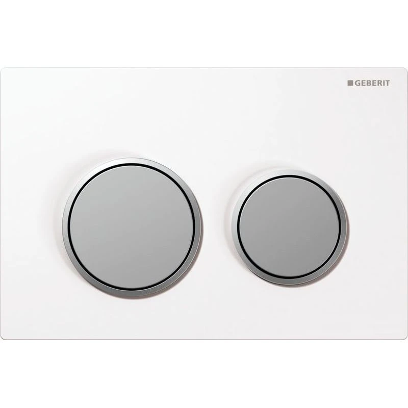 Geberit Omega20 Flush Plate White & Matt Chrome 3 Geberit Omega20 Flush Plate White & Matt Chrome