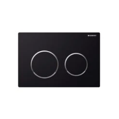 Geberit Omega20 Flush Plate Black & Gloss Chrome