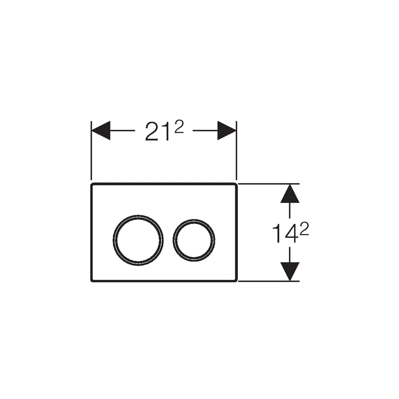 Geberit Omega20 Flush Plate Black & Gloss Chrome 4 Geberit Omega20 Flush Plate Black & Gloss Chrome - Image 2