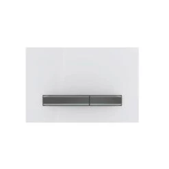 Geberit Sigma50 Dual Flush Plate White/Black Chrome