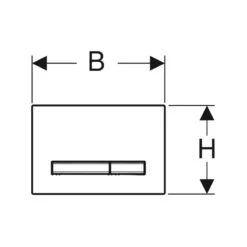 Geberit Sigma50 Dual Flush Plate White/Black Chrome -Home Bathroom geberit 115671112 3