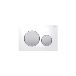 Geberit Sigma20 Dual Flush Plate White/Matt Chrome/Matt Chrome