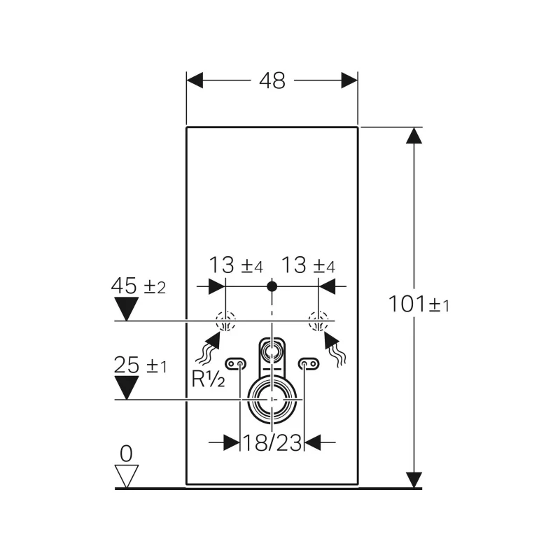 Geberit Monolith For Wall-Hung WC 101cm Lava Glass/Black Chrome 5 Geberit Monolith For Wall-Hung WC 101cm Lava Glass/Black Chrome - Image 3