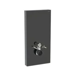 Geberit Monolith For Wall-Hung WC 101cm Black Glass/Black Chrome