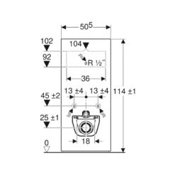 Geberit Monolith For Wall-Hung WC 114cm Stoneware/Black Chrome -Home Bathroom geberit 131031005 3
