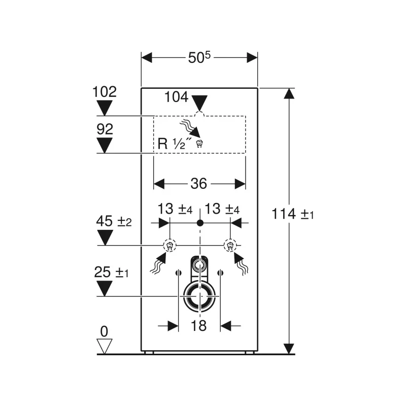 Geberit Monolith For Wall-Hung WC 114cm Lava Glass/Black Chrome 5 Geberit Monolith For Wall-Hung WC 114cm Lava Glass/Black Chrome - Image 3