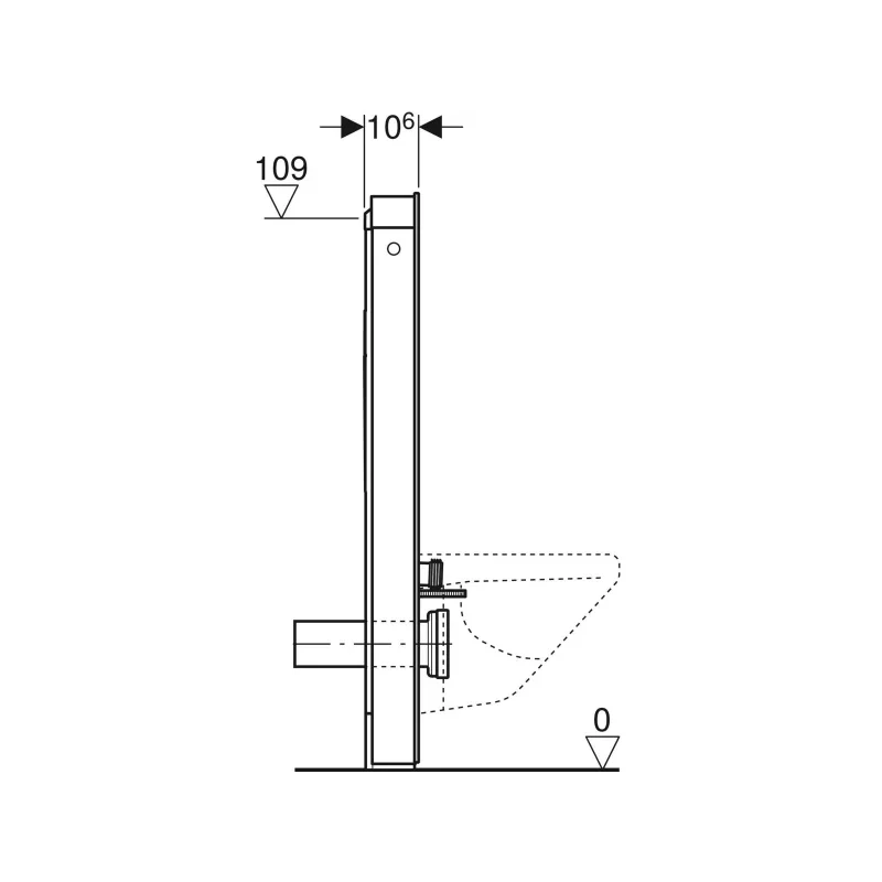Geberit Monolith For Wall-Hung WC 114cm Sand Grey Glass/Aluminium 6 Geberit Monolith For Wall-Hung WC 114cm Sand Grey Glass/Aluminium - Image 4