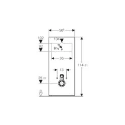 Geberit Monolith Module For Wall Hung WC 114cm White Glass -Home Bathroom geberit 131031si5 2