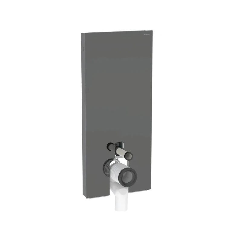 Geberit Monolith For Floorstanding WC 114cm Lava Glass/Black Chrome 3 Geberit Monolith For Floorstanding WC 114cm Lava Glass/Black Chrome