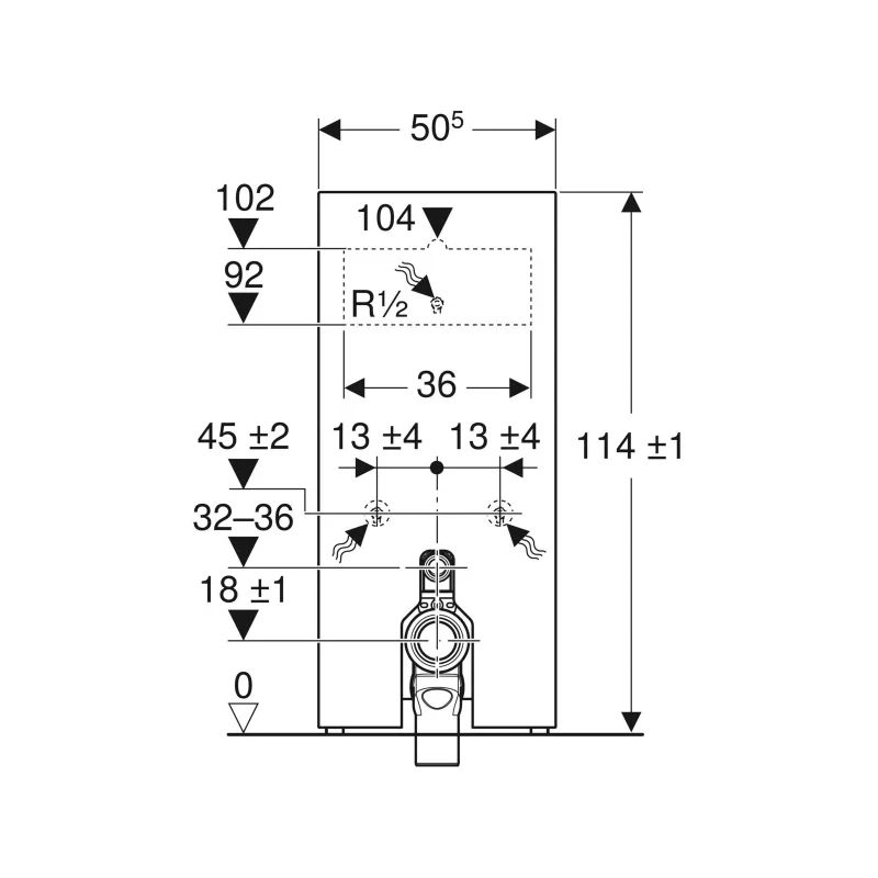 Geberit Monolith For Floorstanding WC 114cm Lava Glass/Black Chrome 5 Geberit Monolith For Floorstanding WC 114cm Lava Glass/Black Chrome - Image 3