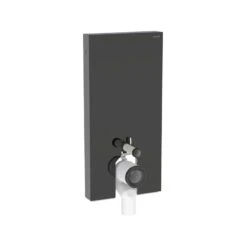 Geberit Monolith Plus For Floorstanding WC 101cm Black Glass/Black Chrome