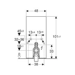 Geberit Monolith Plus For Floorstanding WC 101cm Black Glass/Black Chrome -Home Bathroom geberit 131202sj6 3