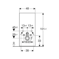 Geberit Monolith Plus For Wall-Hung WC 101cm Black Glass/Black Chrome -Home Bathroom geberit 131221sj6 3
