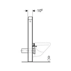Geberit Monolith Plus For Wall-Hung WC 101cm Black Glass/Black Chrome -Home Bathroom geberit 131221sj6 4