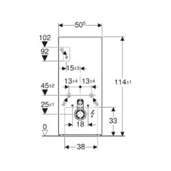 Geberit Monolith Plus For Wall-Hung WC 114cm Sand Grey Glass/Aluminium -Home Bathroom geberit 131231jl5 3
