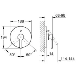 Grohe Lineare Single-Lever Bath/Shower Mixer Trim 19297 -Home Bathroom grohe 19297000 2