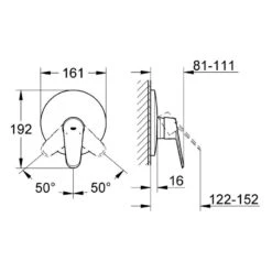 Grohe Eurodisc Cosmopolitan Shower Mixer Trim 19549 Chrome -Home Bathroom grohe 19549002 2