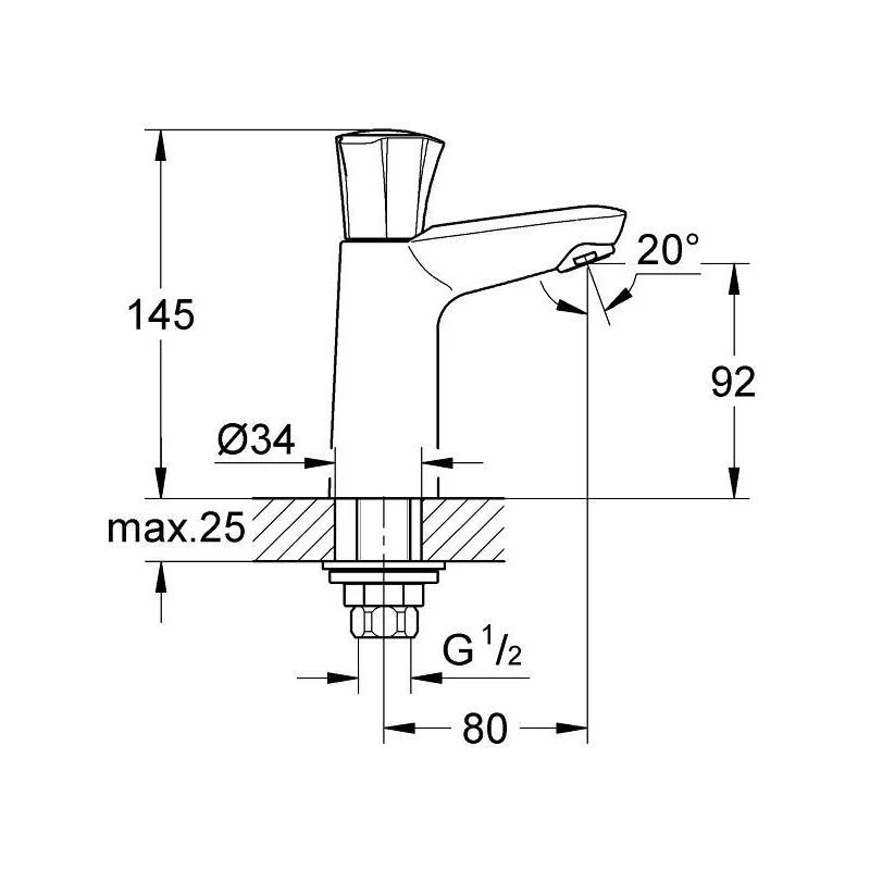 Grohe Costa L Basin Tap 20186 4 Grohe Costa L Basin Tap 20186 - Image 2