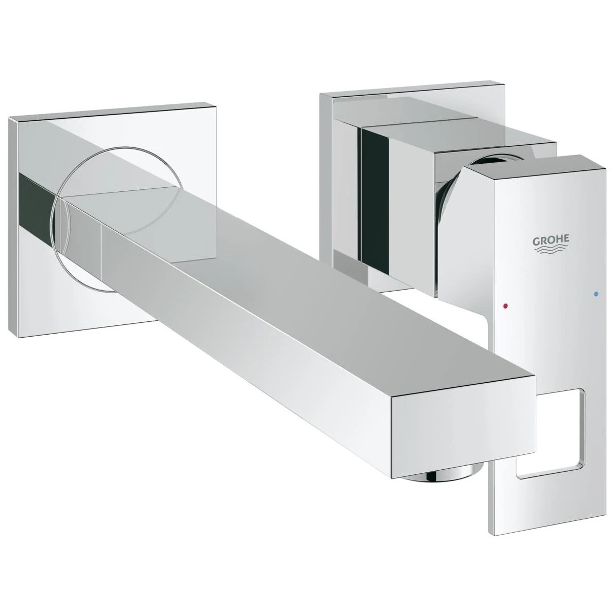 Grohe Eurocube Wall Mounted 2-Hole Basin Mixer Medium 23447 3 Grohe Eurocube Wall Mounted 2-Hole Basin Mixer Medium 23447
