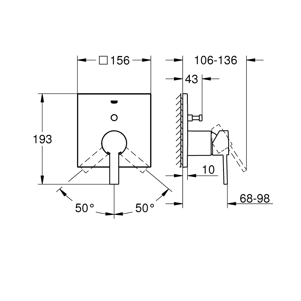 Grohe Allure Shower Mixer Trim With 2-Way Diverter 24070 4 Grohe Allure Shower Mixer Trim With 2-Way Diverter 24070 - Image 2