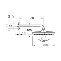 Grohe Tempesta 250 Cube Head Shower Set Wall 26682 -Home Bathroom grohe 26682000 5