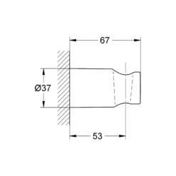 Grohe Rainshower Wall Hand Shower Holder 27056 -Home Bathroom grohe 27056000 2