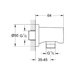 Grohe Rainshower Shower Outlet Elbow 1/2″ 27057 Moon White -Home Bathroom grohe 27057ls0 2