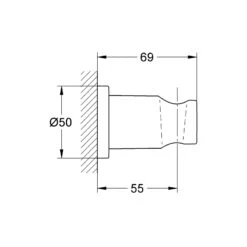 Grohe Rainshower Wall Hand Shower Holder Cool Sunrise -Home Bathroom grohe 27074gl0 2