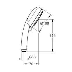 Grohe Tempesta Cosmopolitan 100 Hand Shower 2 Sprays 27571 5 Grohe Tempesta Cosmopolitan 100 Hand Shower 2 Sprays 27571 -Home Bathroom grohe 27571002 2