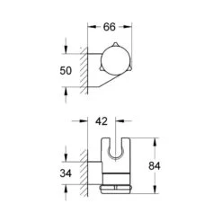 Grohe Tempesta Wall Hand Shower Holder 27595 -Home Bathroom grohe 27595000 2