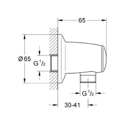 Grohe Movario Shower Outlet Elbow 1/2″ 28405 -Home Bathroom grohe 28405000 2