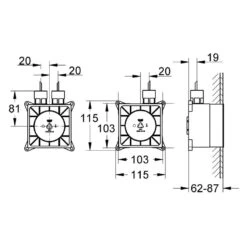 Grohe Rainshower F-Series Rough-In Set Light Set 29072 -Home Bathroom grohe 29072000 2