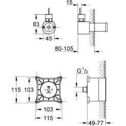 Grohe F-Digital Deluxe Rough-In Set Steam Generator 29074 5 Grohe F-Digital Deluxe Rough-In Set Steam Generator 29074 -Home Bathroom grohe 29074000 2