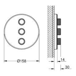 Grohe Smartcontrol Triple Volume Control Trim 29152 Moon White -Home Bathroom grohe 29152ls0 2